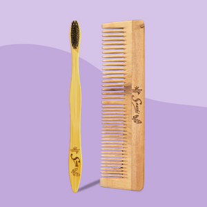 Neem Comb & Bamboo Toothbrush Combo