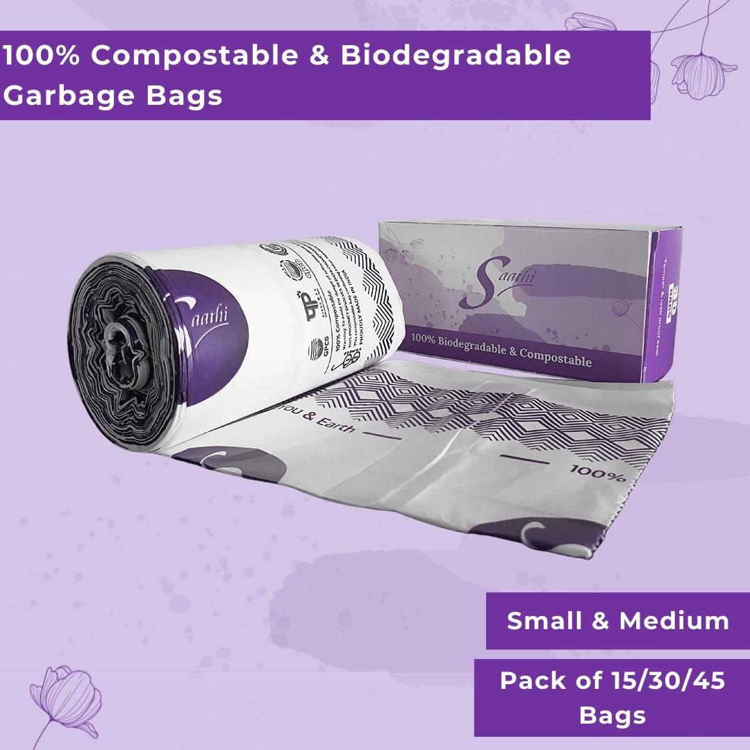 Garbage Bags - 100% Biodegradable and Compostable – Saathi: Eco-friendly,  period