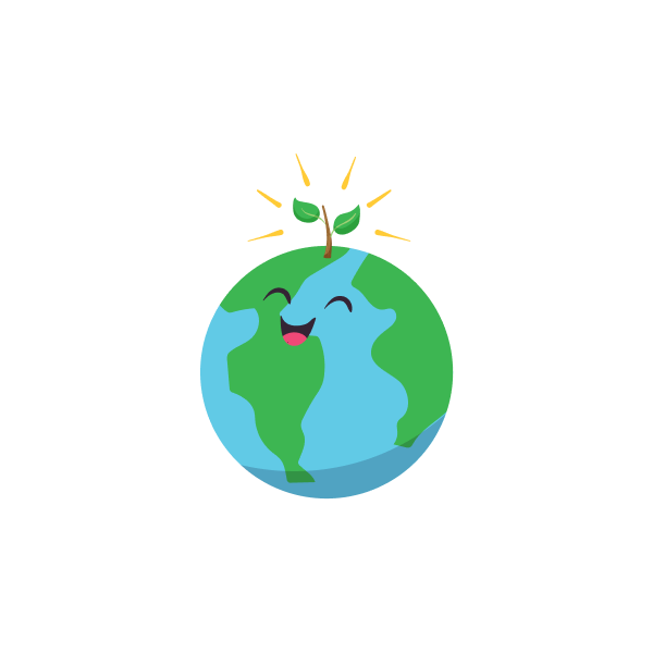 happy eco earth icon