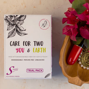 Bamboo + Banana Fiber Biodegradable Sanitary Pads Trial Pack